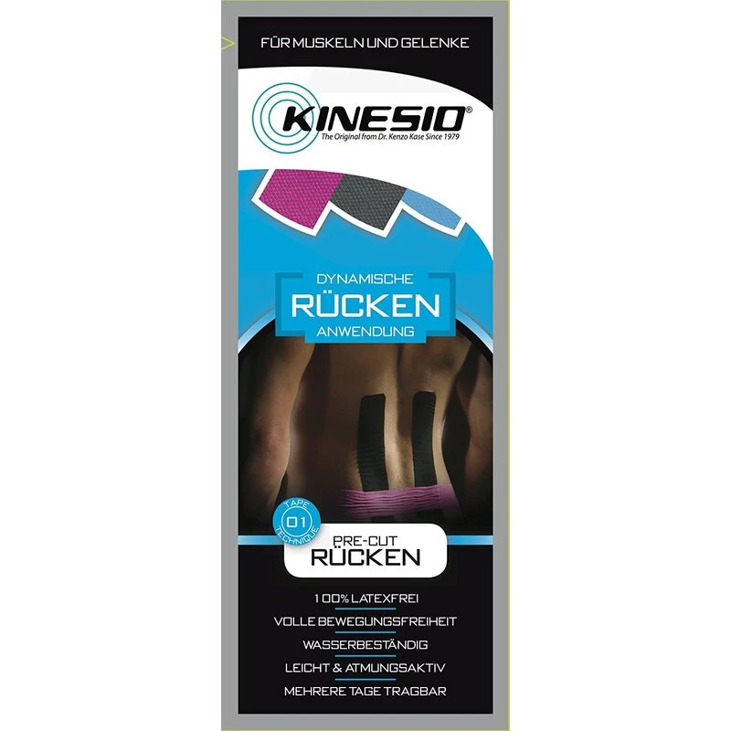 Kinesio® Kinesiology Tape - PreCut Rücken Pink - Schwarz 3 Kinesio® Kinesiology Tape - PreCut Rücken Pink - Schwarz