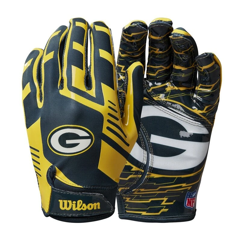Wilson NFL Stretch Fit Youth Receiver Handschuhe Team Green Bay Packers 3 Wilson NFL Stretch Fit Youth Receiver Handschuhe Team Green Bay Packers