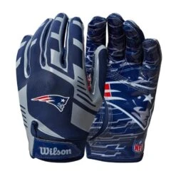 Wilson NFL Stretch Fit Youth Receiver Handschuhe Team New England Patriots