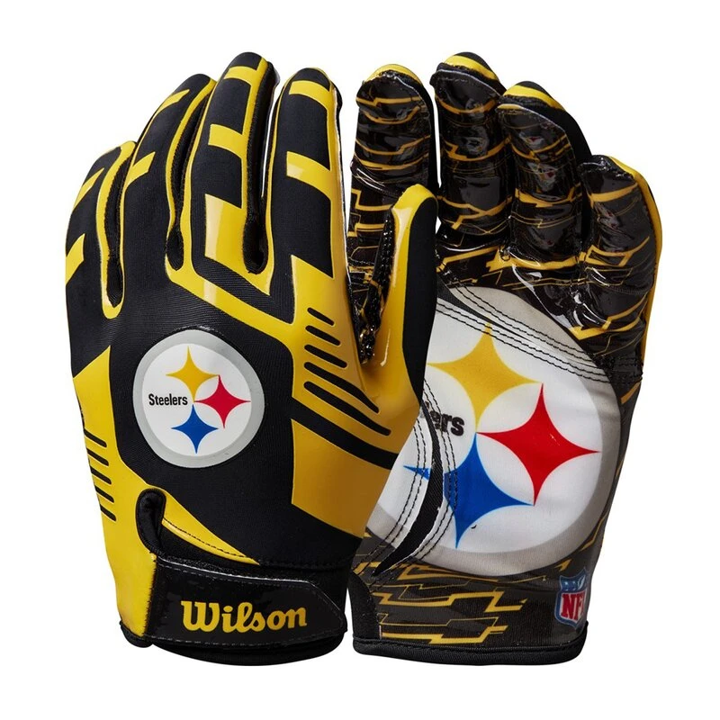 Wilson NFL Stretch Fit Youth Receiver Handschuhe Team Pittsburgh Steelers 3 Wilson NFL Stretch Fit Youth Receiver Handschuhe Team Pittsburgh Steelers