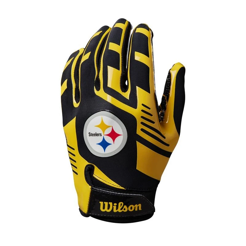 Wilson NFL Stretch Fit Youth Receiver Handschuhe Team Pittsburgh Steelers 4 Wilson NFL Stretch Fit Youth Receiver Handschuhe Team Pittsburgh Steelers – Bild 2
