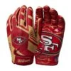 Wilson NFL Stretch Fit Youth Receiver Handschuhe Team San Francisco 49ers -Rugbyausrüstung Geschäft wilson nfl stretch fit youth receiver handschuhe team san francisco 49ers